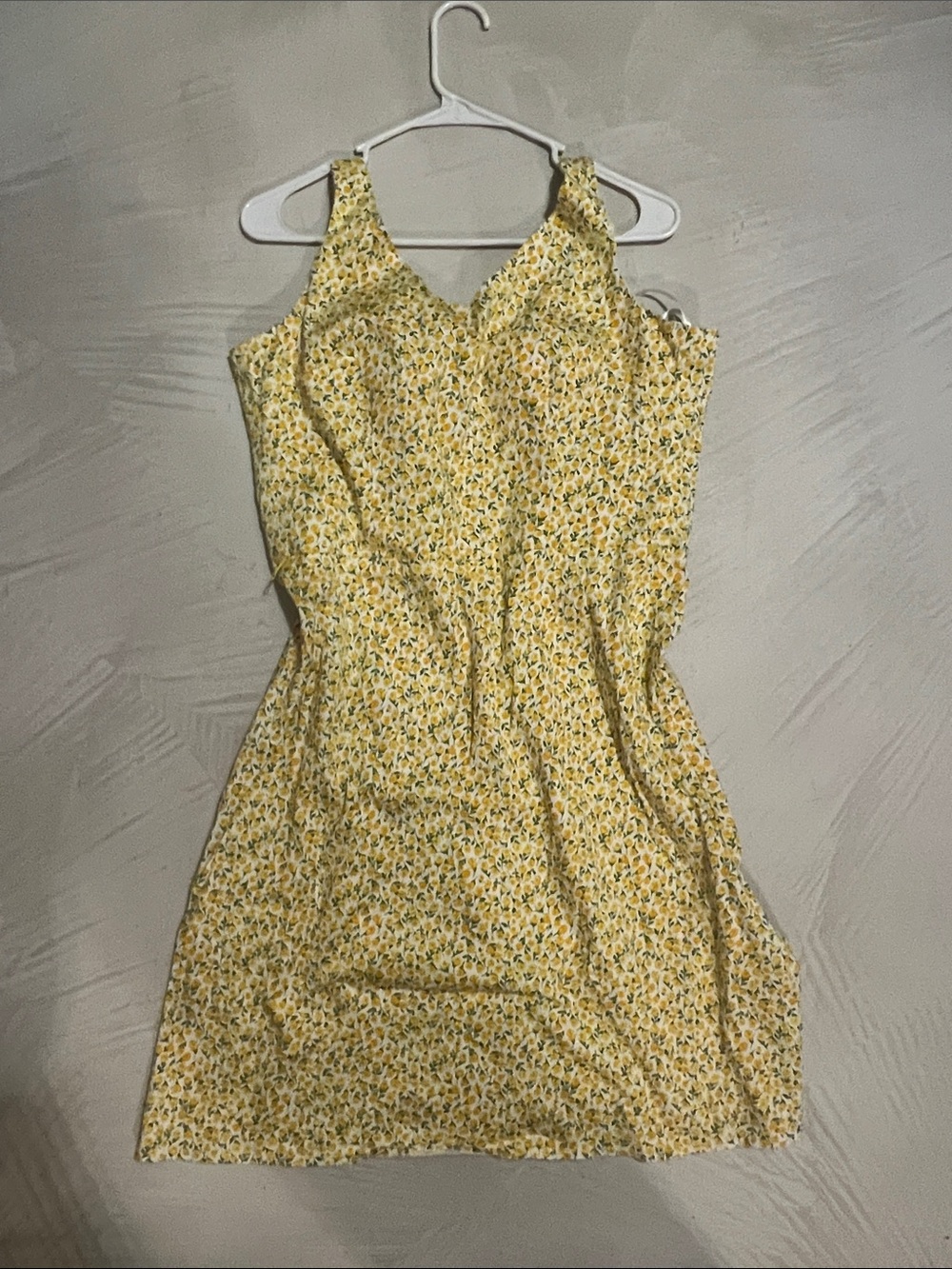 Madison Leigh 100% Cotton Yellow Floral Sleeveless Summer Dress 6P